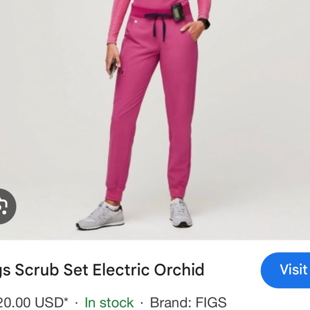 Figs Women's Scrub Pants in Electric Orchid